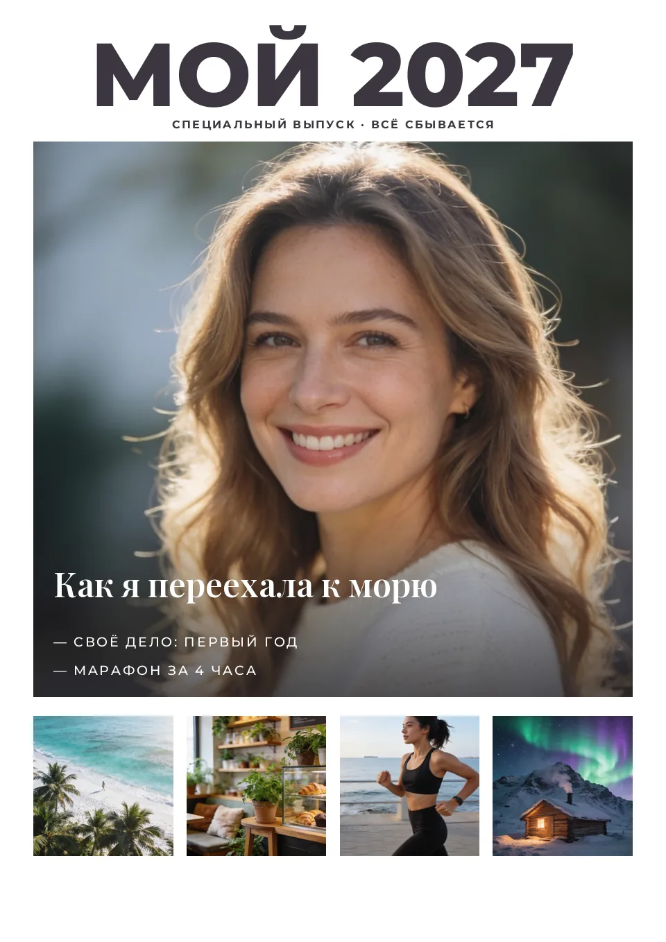 Макет постера «Карта желаний: обложка»