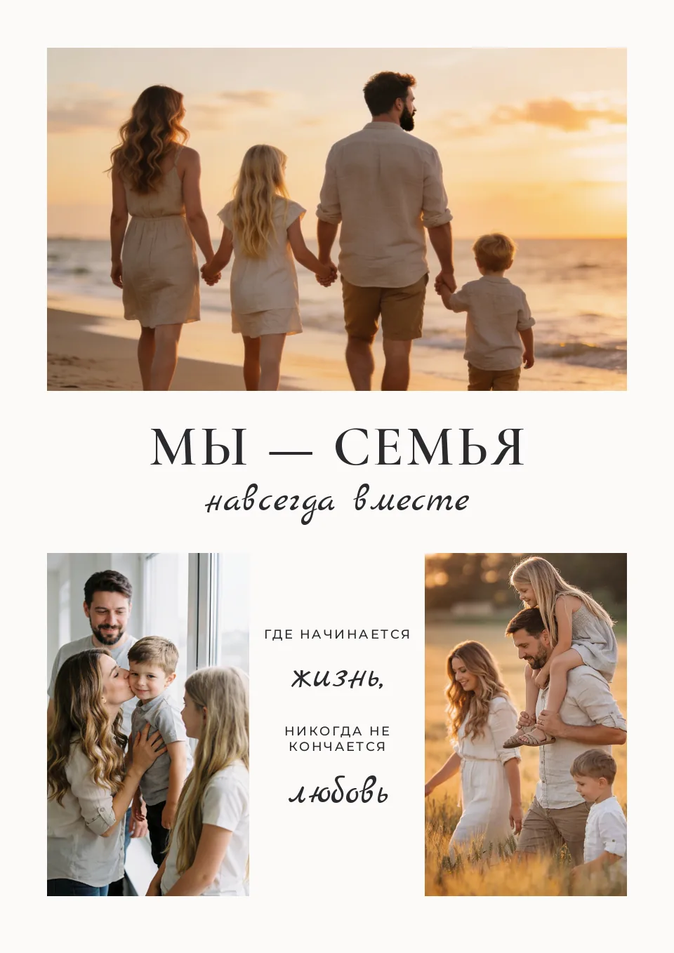 Макет постера «Мы — семья»