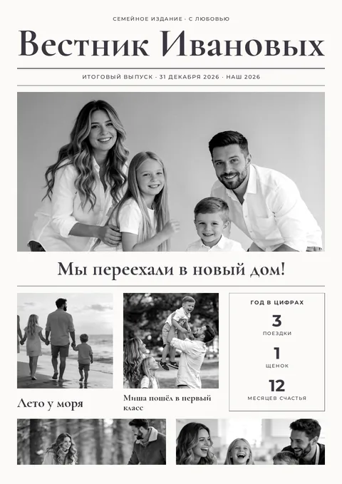 Постер «Наш год: семейная газета»