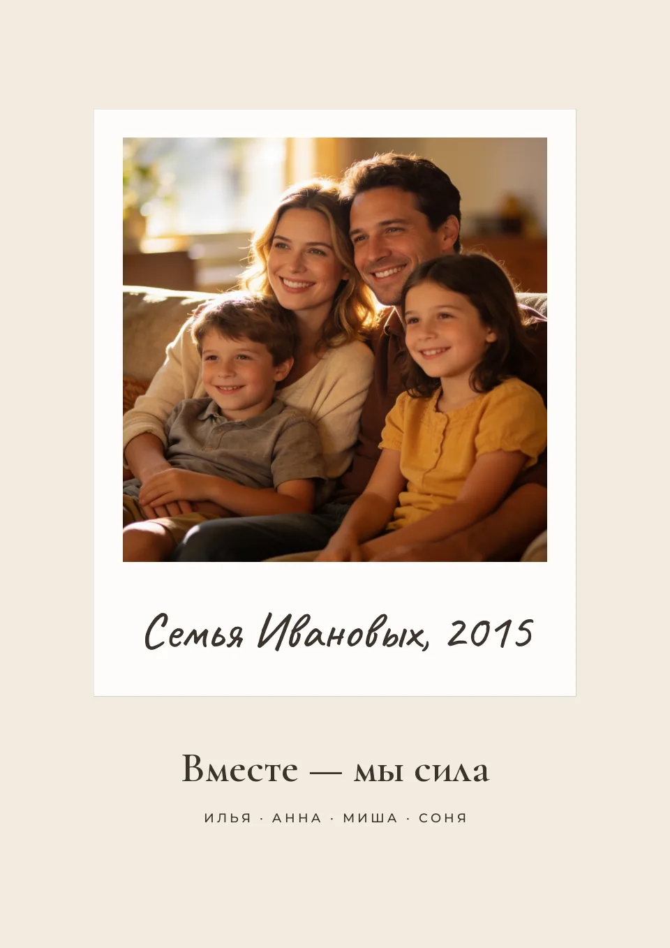 Макет постера «Полароид»